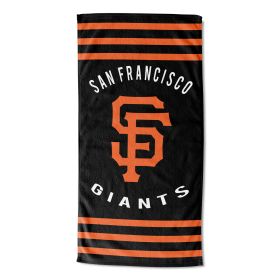 SF Giants OFFICIAL MLB "Stripes" Beach Towel; 30" x 60"