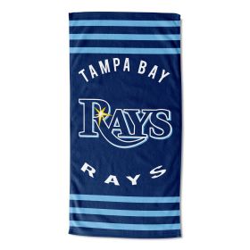 Rays OFFICIAL MLB "Stripes" Beach Towel; 30" x 60"