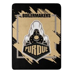 PURDUE OFFICIAL NCAA "Halftone" Micro Raschel Throw Blanket; 46" x 60"