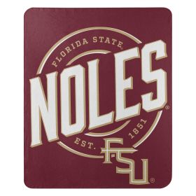 Florida State OFFICIAL NCAA "Campaign" Fleece Throw Blanket; 50" x 60"