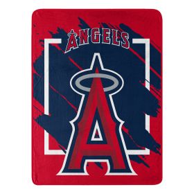 ANGELS OFFICIAL MLB "Walk off" Micro Raschel Throw Blanket; 46" x 60"