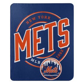 Mets OFFICIAL MLB "Campaign" Fleece Throw Blanket; 50" x 60"