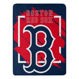 RED SOX OFFICIAL MLB "Walk off" Micro Raschel Throw Blanket; 46" x 60"