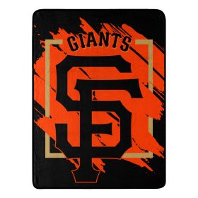 SF GIANTS OFFICIAL MLB "Walk off" Micro Raschel Throw Blanket; 46" x 60"