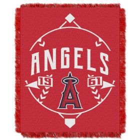 Angels OFFICIAL MLB "Ace" Woven Jacquard Throw Blanket; 46" x 60"