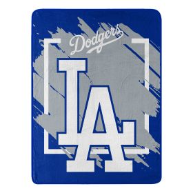 DODGERS OFFICIAL MLB "Walk off" Micro Raschel Throw Blanket; 46" x 60"