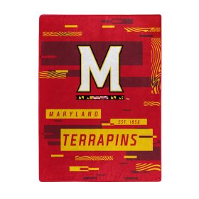 MARYLAND OFFICIAL NCAA "Digitize" Raschel Throw Blanket; 60" x 80"