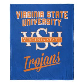 Virginia State Trojans OFFICIAL NCAA "Alumni" Silk Touch Throw Blanket; 50" x 60"