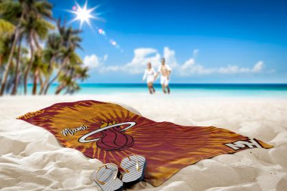 Heat OFFICIAL NBA "Psychedelic" Beach Towel; 30" x 60"