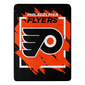 Flyers OFFICIAL NHL "Run" Micro Raschel Throw Blanket; 46" x 60"