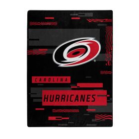 Hurricanes OFFICIAL NHL "Digitize" Raschel Throw Blanket; 60" x 80"