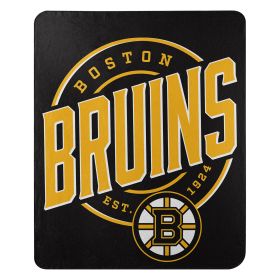 Bruins OFFICIAL NHL "Campaign" Fleece Throw Blanket; 50" x 60"