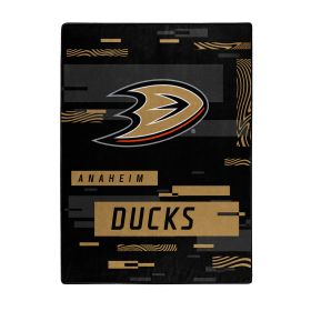 Ducks OFFICIAL NHL "Digitize" Raschel Throw Blanket; 60" x 80"