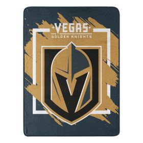 Golden Knights OFFICIAL NHL "Run" Micro Raschel Throw Blanket; 46" x 60"