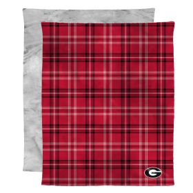 Georgia OFFICIAL NCAA Micro Mink Faux Fur Throw Blanket; 48" x 60"