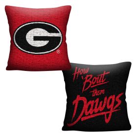 Georgia OFFICIAL NCAA "Invert" Woven Pillow