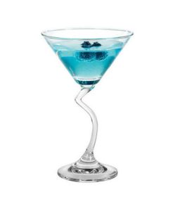 Crystal Cocktail Glass Bent Martini Glass