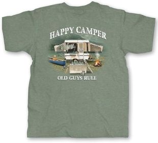 HAPPY CAMPER II (Color: MIL HEA GRN, size: M)