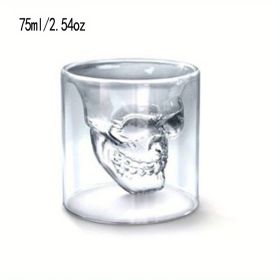 1pc Handmade Crystal Skull Glass (Capacity: S/75ml/2.54oz)