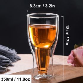 Creative Double Wall Beer Mug (Color: 350ML, Capacity: others)